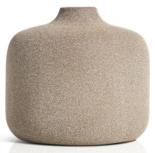 Round Ceramic Vase for Minimalist Decor - Boho Style