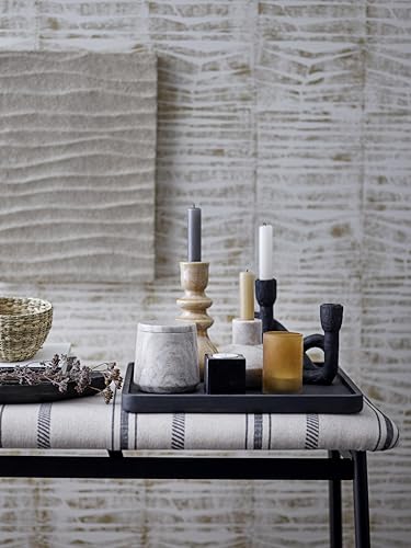 Black Resin Taper Candle Holder by Bloomingville