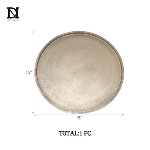 Large Gold Decorative Tray for Minimalist Living Room