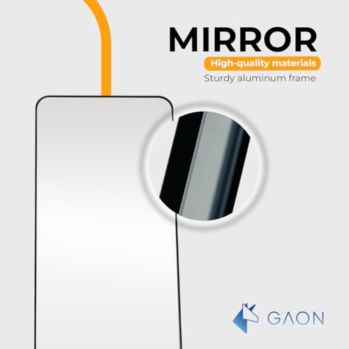 GAON Wall Mirror with Metal Frame and Mounting