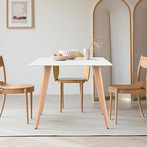 Minimalist Rectangle Dining Table with Beech Legs