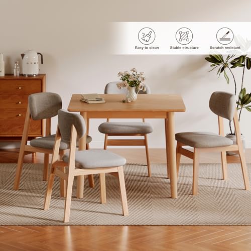 28" Minimalist Oak Dining Table for 2-4