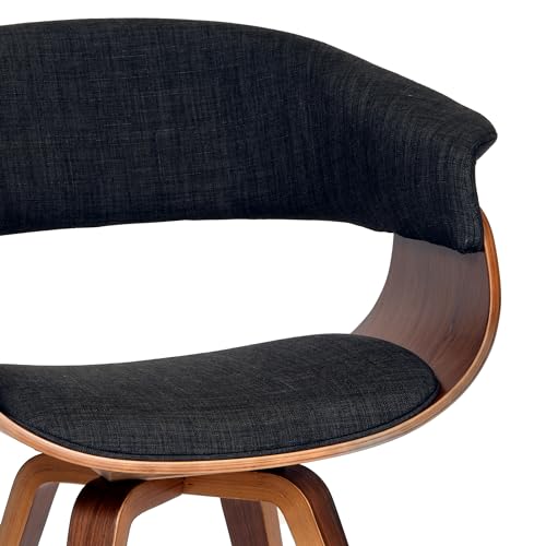 Charcoal Fabric Summer Chair with Walnut Accents