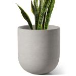 Gray Ceramic Flower Pot for Indoor and Outdoor Use