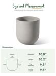 Gray Ceramic Flower Pot for Indoor and Outdoor Use