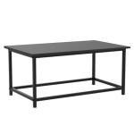 SAYGOER Modern Black Rectangular Coffee Table