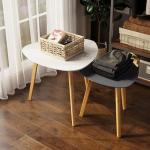 Set of 2 Minimalist Bamboo Nesting Coffee Tables
