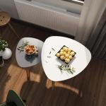 Set of 2 Minimalist Bamboo Nesting Coffee Tables