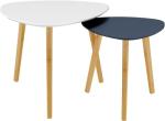 Set of 2 Minimalist Bamboo Nesting Coffee Tables