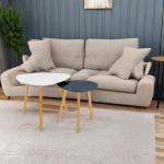 Set of 2 Minimalist Bamboo Nesting Coffee Tables