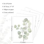 Boho Watercolor Eucalyptus Wall Art Prints Set