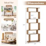Set of 2 Geometric 6-Tier Bookshelves