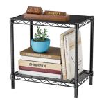 2-Tier Adjustable Metal Bookshelf for Minimalist Spaces
