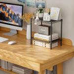 2-Tier Adjustable Metal Bookshelf for Minimalist Spaces