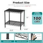 2-Tier Adjustable Metal Bookshelf for Minimalist Spaces