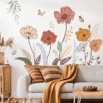 Boho Wildflower Peel and Stick Wall Stickers