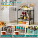 2-Tier Adjustable Metal Bookshelf for Minimalist Spaces