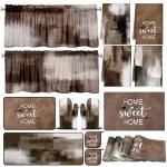 16-Piece Minimalist Abstract Kitchen Decor Set