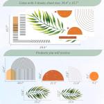 Large Boho Mid-Century Wall Decals - Peel & Stick