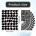 500 Irregular Black Polka Dot Wall Decals