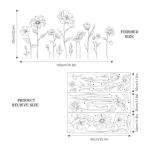 Large Black Floral Wall Decals - 3 Sheets