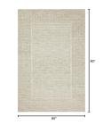 Sage & Ivory Minimalist Area Rug 5’ x 7’
