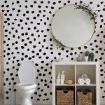 500 Irregular Black Polka Dot Wall Decals