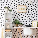 500 Irregular Black Polka Dot Wall Decals