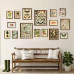 16-Piece Botanical Vintage Wall Art Set