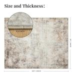 Beige 8x10 Washable Area Rug for Any Room