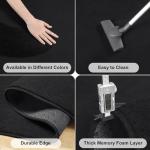 Large Black Memory Foam Area Rug, 5x8 Feet