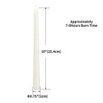 Ivory Taper Candles Set of 20 - Long Burning