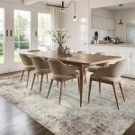 Beige 8x10 Washable Area Rug for Any Room