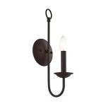 Bronze Finish Steel Wall Sconce for Minimalist Decor