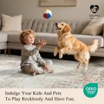 Beige 8x10 Washable Area Rug for Any Room