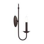 Bronze Finish Steel Wall Sconce for Minimalist Decor