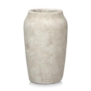 Rustic Beige Ceramic Vase for Simple Home Decor