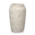 Rustic Beige Ceramic Vase for Simple Home Decor