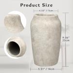 Rustic Beige Ceramic Vase for Simple Home Decor