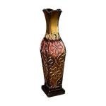 Harlequin Embossed Metal Vase for Minimalist Decor