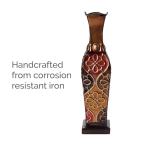 Harlequin Embossed Metal Vase for Minimalist Decor