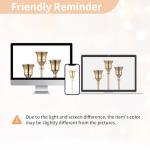 Brass Gold Metal Taper Candle Holders Set