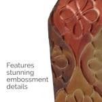 Harlequin Embossed Metal Vase for Minimalist Decor