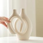 Snuggle Hollow Ceramic Vase Set of 2