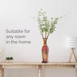 Harlequin Embossed Metal Vase for Minimalist Decor