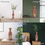 Harlequin Embossed Metal Vase for Minimalist Decor