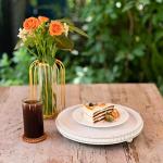 White Distressed Round Wood Tray for Any Space