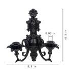 Set of 2 Black Metal Candle Sconces