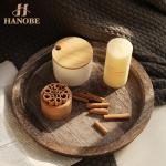 Round Wood Candle Plate Holder for Minimalist Decor