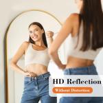 Gold Arched Full Length Mirror with Stand